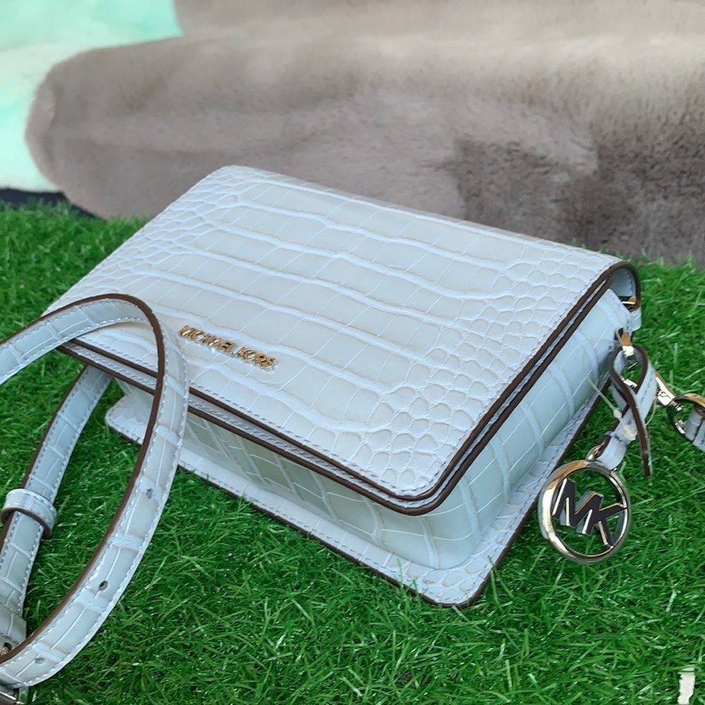 Michael Kors Mercer Sm clutch XBODY Pale Blue - Picture 6 of 15